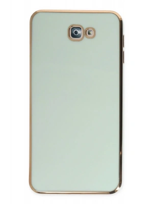Newface Samsung Galaxy J7 Prime Kılıf Volet Silikon - Açık Yeşil
