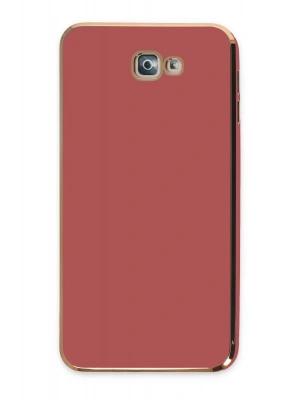 Newface Samsung Galaxy J7 Prime Kılıf Volet Silikon - Kırmızı