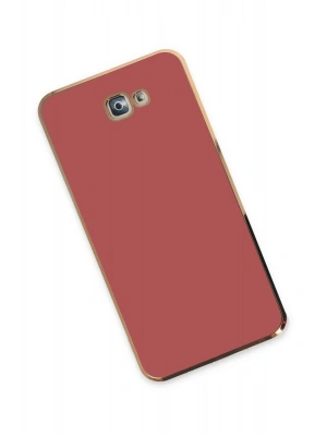 Newface Samsung Galaxy J7 Prime Kılıf Volet Silikon - Kırmızı