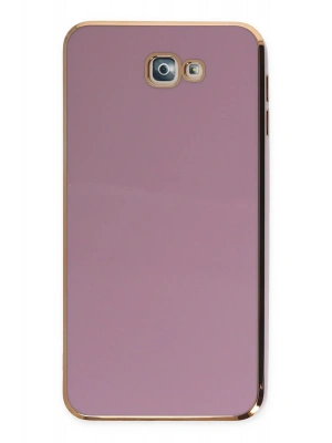 Newface Samsung Galaxy J7 Prime Kılıf Volet Silikon - Mor