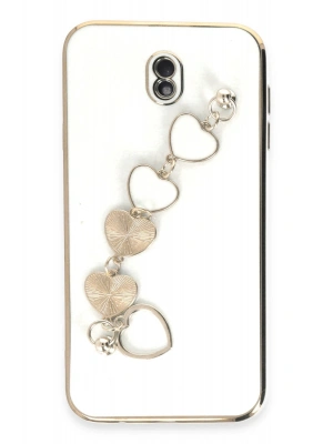 Newface Samsung Galaxy J7 Pro / J730 Kılıf Esila Silikon - Beyaz