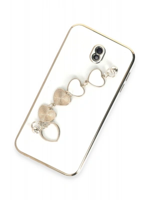 Newface Samsung Galaxy J7 Pro / J730 Kılıf Esila Silikon - Beyaz