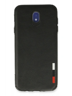 Newface Samsung Galaxy J7 Pro / J730 Kılıf Loop Deri Silikon - Siyah