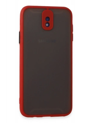 Newface Samsung Galaxy J7 Pro / J730 Kılıf Montreal Silikon Kapak - Kırmızı
