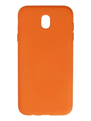 Newface Samsung Galaxy J7 Pro / J730 Kılıf Nano içi Kadife Silikon - Turuncu