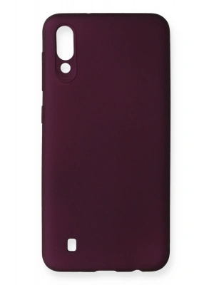 Newface Samsung Galaxy M10 Kılıf First Silikon - Mürdüm