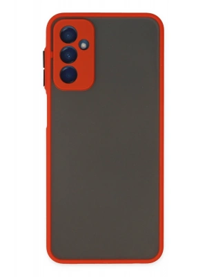 Newface Samsung Galaxy M13 Kılıf Montreal Silikon Kapak - Kırmızı