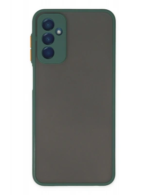 Newface Samsung Galaxy M13 Kılıf Montreal Silikon Kapak - Yeşil