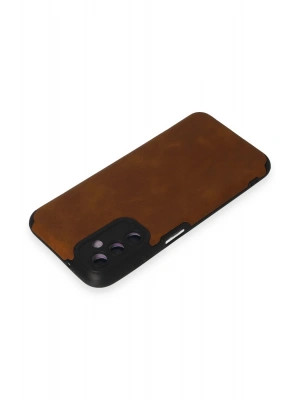 Newface Samsung Galaxy M14 5G Kılıf Loop Deri Silikon - Kahverengi