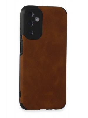 Newface Samsung Galaxy M14 5G Kılıf Loop Deri Silikon - Kahverengi