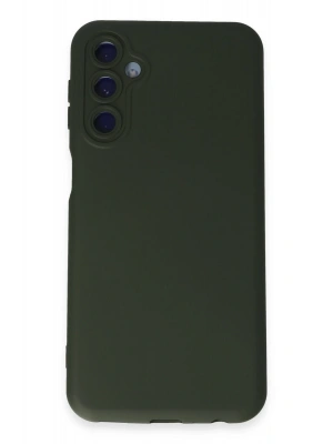 Newface Samsung Galaxy M14 5G Kılıf Nano içi Kadife Silikon - Koyu Yeşil
