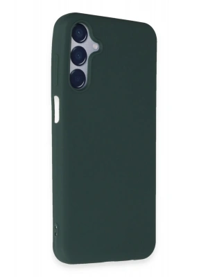 Newface Samsung Galaxy M15 Kılıf First Silikon - Koyu Yeşil