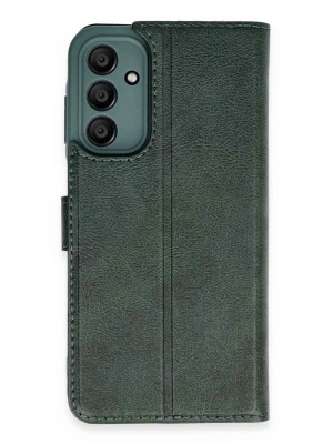 Newface Samsung Galaxy M15 Kılıf Trend S Plus Kapaklı Kılıf - Yeşil