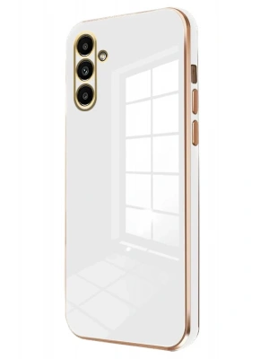 Newface Samsung Galaxy M15 Kılıf Volet Silikon - Beyaz