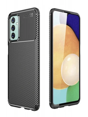 Newface Samsung Galaxy M23 Kılıf Auto Focus Karbon Kapak - Siyah