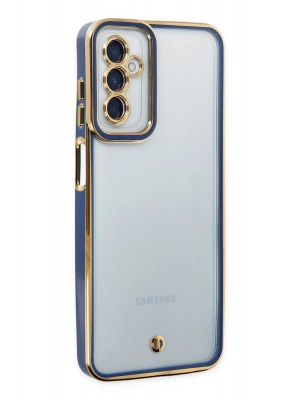 Newface Samsung Galaxy M23 Kılıf Liva Lens Silikon - Mavi