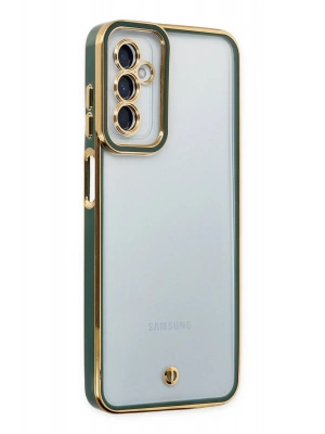 Newface Samsung Galaxy M23 Kılıf Liva Lens Silikon - Yeşil