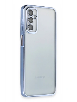 Newface Samsung Galaxy M23 Kılıf Razer Lensli Silikon - Açık Mavi