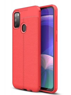 Newface Samsung Galaxy M30S Kılıf Auto Focus Kapak - Kırmızı