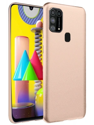 Newface Samsung Galaxy M31 Kılıf Nano içi Kadife Silikon - Pudra