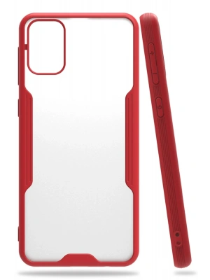 Newface Samsung Galaxy M31 Kılıf Platin Silikon - Kırmızı