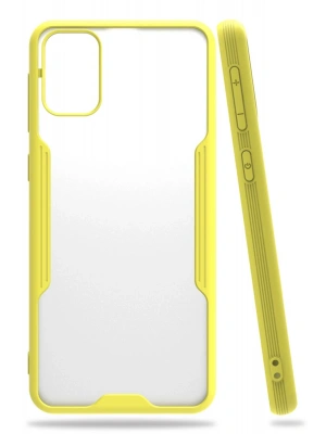 Newface Samsung Galaxy M31 Kılıf Platin Silikon - Sarı