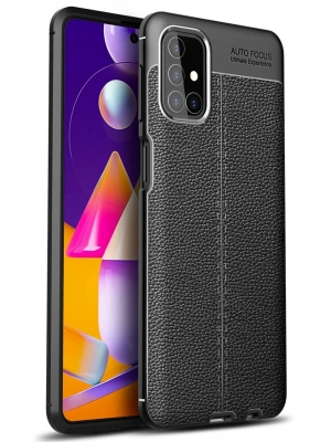 Newface Samsung Galaxy M31S Kılıf Auto Focus Kapak - Siyah