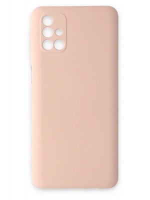 Newface Samsung Galaxy M31S Kılıf Nano içi Kadife Silikon - Pudra