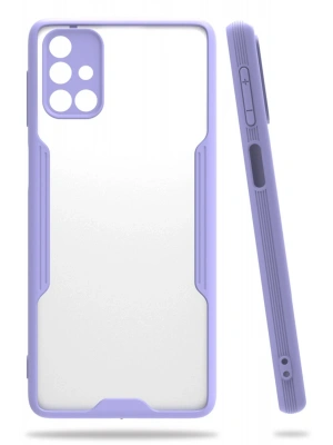 Newface Samsung Galaxy M31S Kılıf Platin Silikon - Lila