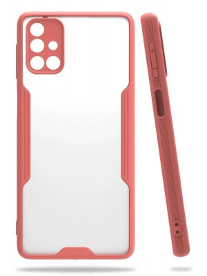 Newface Samsung Galaxy M31S Kılıf Platin Silikon - Pembe