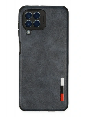 Newface Samsung Galaxy M33 Kılıf Loop Deri Silikon - Lacivert