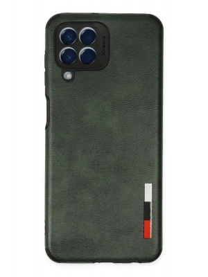Newface Samsung Galaxy M33 Kılıf Loop Deri Silikon - Yeşil