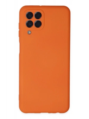 Newface Samsung Galaxy M33 Kılıf Nano içi Kadife Silikon - Turuncu