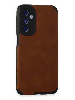 Newface Samsung Galaxy M34 5G Kılıf Loop Deri Silikon - Kahverengi