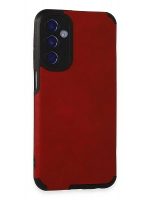 Newface Samsung Galaxy M34 5G Kılıf Loop Deri Silikon - Kırmızı