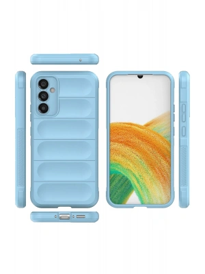 Newface Samsung Galaxy M34 5G Kılıf Optimum Silikon - Sky Blue