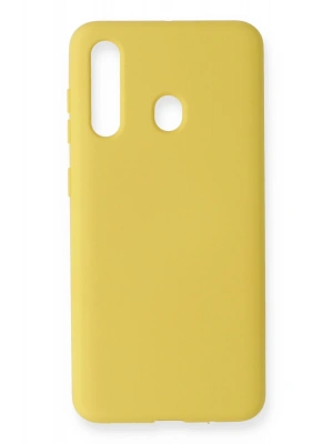 Newface Samsung Galaxy M40 Kılıf Nano içi Kadife Silikon - Sarı