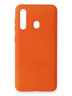 Newface Samsung Galaxy M40 Kılıf Nano içi Kadife Silikon - Turuncu