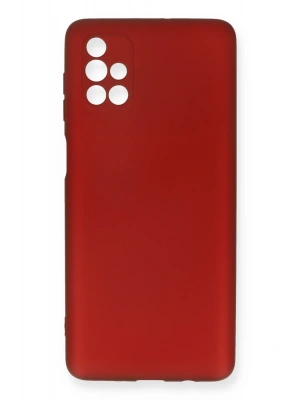 Newface Samsung Galaxy M51 Kılıf First Silikon - Bordo