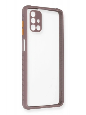 Newface Samsung Galaxy M51 Kılıf Miami Şeffaf Silikon - Açık Mor