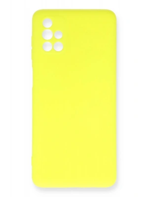 Newface Samsung Galaxy M51 Kılıf Nano içi Kadife Silikon - Sarı