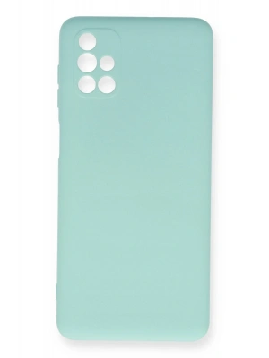 Newface Samsung Galaxy M51 Kılıf Nano içi Kadife Silikon - Turkuaz