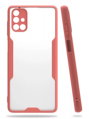 Newface Samsung Galaxy M51 Kılıf Platin Silikon - Pembe