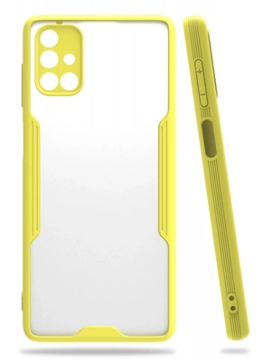 Newface Samsung Galaxy M51 Kılıf Platin Silikon - Sarı
