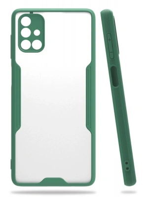 Newface Samsung Galaxy M51 Kılıf Platin Silikon - Yeşil