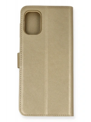 Newface Samsung Galaxy M51 Trend S Plus Kapaklı Kılıf - Gold