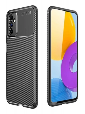Newface Samsung Galaxy M52 5G Kılıf Auto Focus Karbon Kapak - Siyah