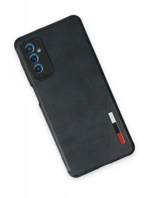 Newface Samsung Galaxy M52 5G Kılıf Loop Deri Silikon - Lacivert