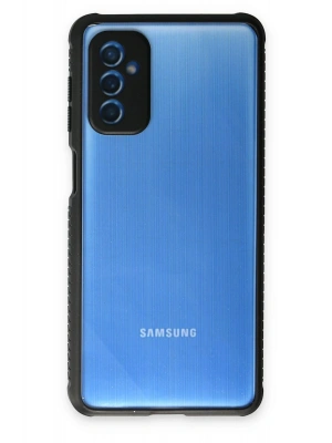 Newface Samsung Galaxy M52 5G Kılıf Miami Şeffaf Silikon - Siyah