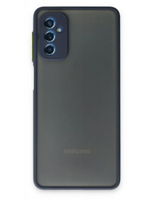 Newface Samsung Galaxy M52 5G Kılıf Montreal Silikon Kapak - Lacivert